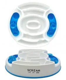 Scream Slow Feed Interactive Puzzle Bowl 28x28x7cm Blue 3 Scream Slow Feed Interactive Puzzle Bowl 28x28x7cm Blue