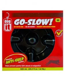 Dogit Go Slow Anti-Gulping Dog Dish 600ml Black 3 Dogit Go Slow Anti-Gulping Dog Dish 600ml Black