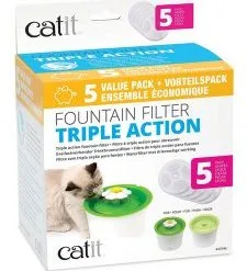 Catit 2.0 Cat Senses Flower Water Fountain 3L Refill Catridges 5Pack