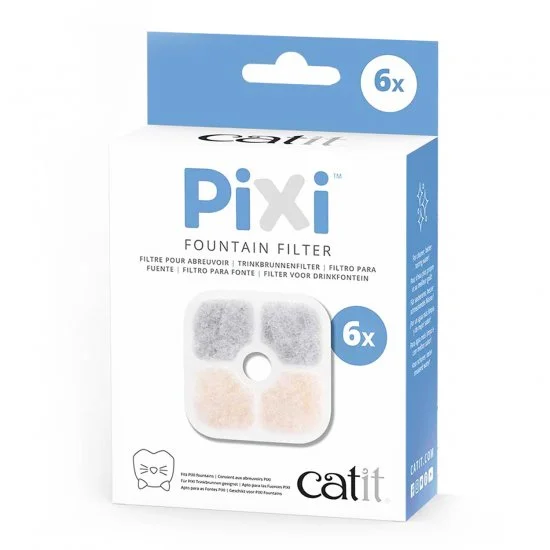 Catit Pixi Cat Fountain Filter Cartridge 6Pack 3 Catit Pixi Cat Fountain Filter Cartridge 6Pack