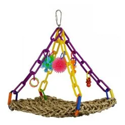 SuperBird Creations SuperBird Mini Flying Trapeze Swing Sea Grass Mat Bird Toy Assorted 22 X 17cm