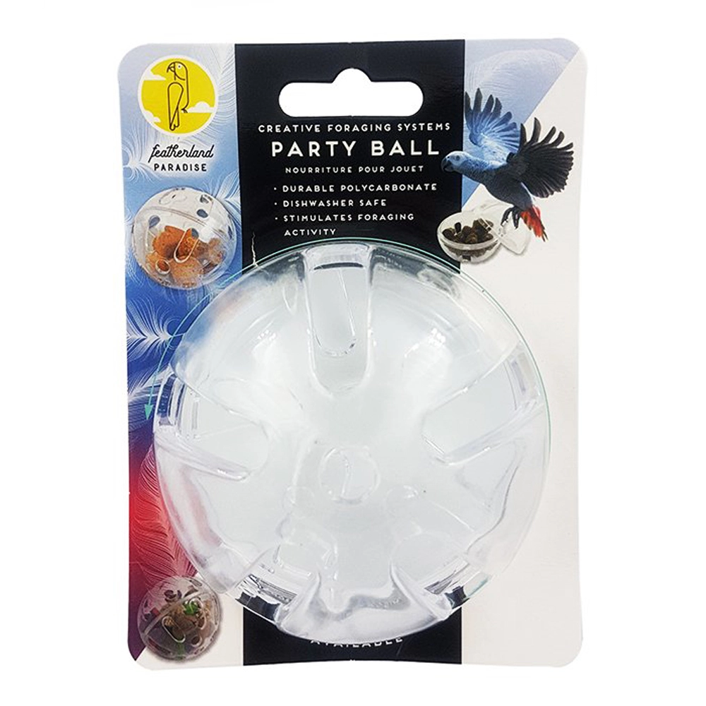 Featherland Paradise Foraging Party Ball Treat Dispensing Bird Toy 7.5cm 3 Featherland Paradise Foraging Party Ball Treat Dispensing Bird Toy 7.5cm
