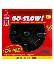 Dogit Go Slow Anti-Gulping Dog Dish 300ml Black 3 Dogit Go Slow Anti-Gulping Dog Dish 300ml Black