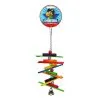Cheeky Bird Spiral Sticks Hanging Wooden Bird Toy W/ Bell Small -Bird Food Sales Store ACBSSBS