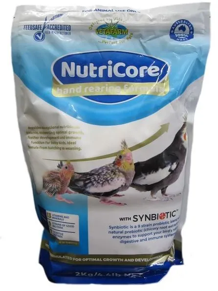 Vetafarm Nutricore Hand Rearing Baby Birds Formula 2kg 3 Vetafarm Nutricore Hand Rearing Baby Birds Formula 2kg