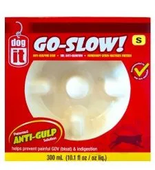 Dogit Go Slow Anti-Gulping Dog Dish 300ml White